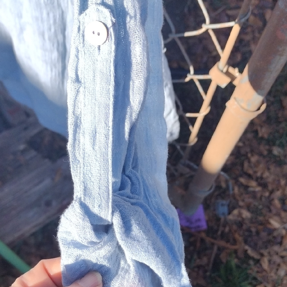 Soft Surroundings Light Blue Blouse - image 5